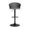 Armen Living Lydia Adjustable Black Wood Bar Stool in Gray Faux Leather with Black Metal LCLYBABLKGRY - alternate 7